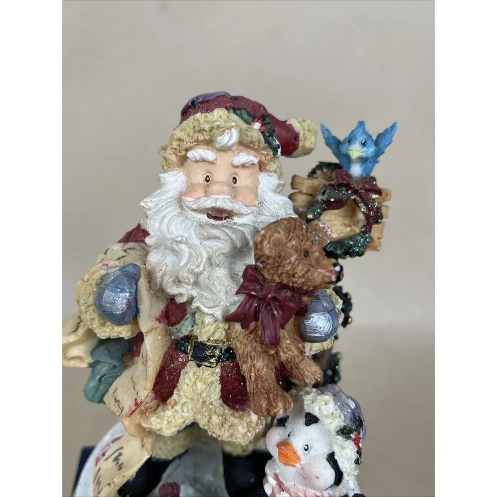 2‎ VTG Cast Iron Christmas Stocking Hangers- Santa Penguin, Snowman Penguin